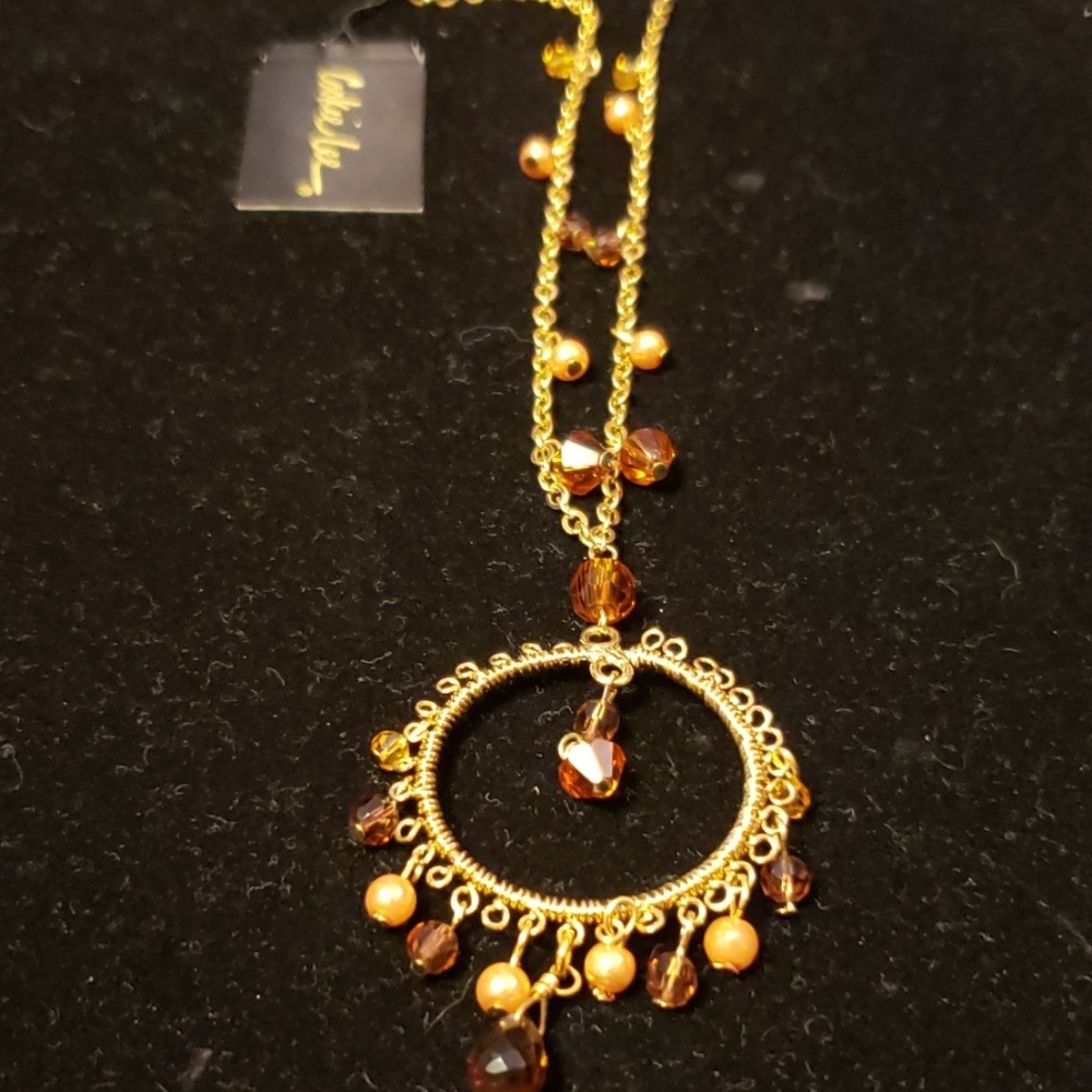 Cookie Lee jewelry mocha luster necklace